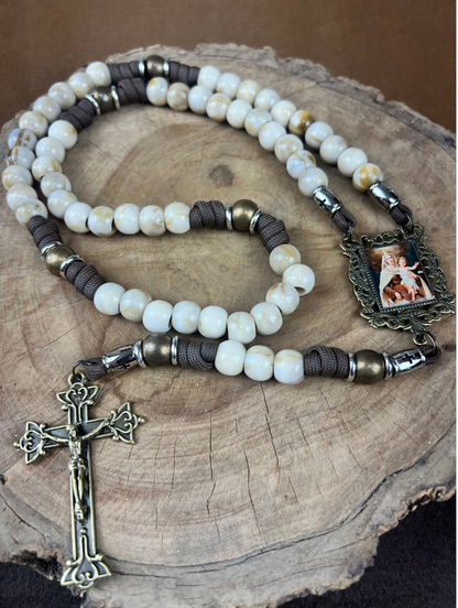 Terço à Nossa Senhora do Carmo + Pulseria de Brinde