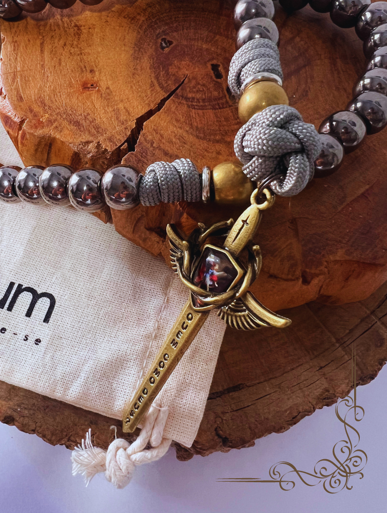 Terço São Miguel Cinza