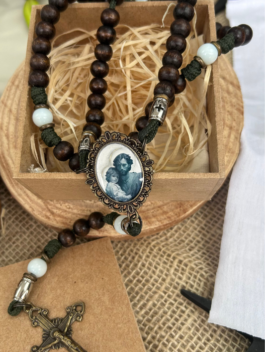 Kit São José  -  Terço Especial + Dezena + Manto