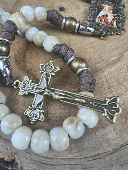 Terço à Nossa Senhora do Carmo + Pulseria de Brinde