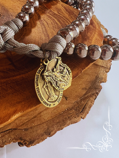 Terço São Miguel Cinza