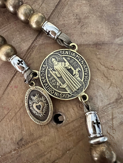 Terço Sancti Benedicti + Medalhão de Brinde