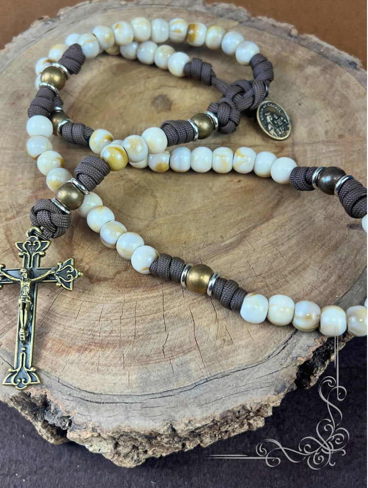 Terço à Nossa Senhora do Carmo + Pulseria de Brinde