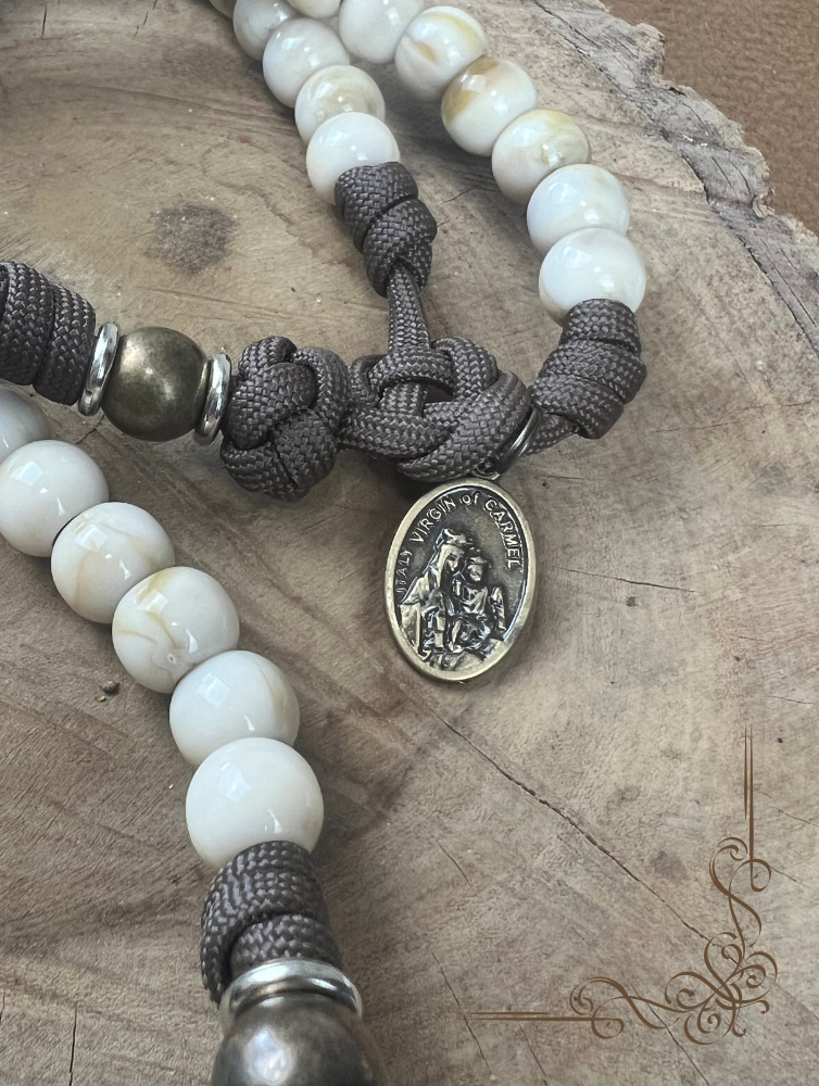 Terço à Nossa Senhora do Carmo + Pulseria de Brinde