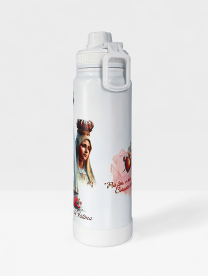 KIT NOSSA SENHORA DE FÁTIMA – Terço  + Garrafa Térmica 800ml