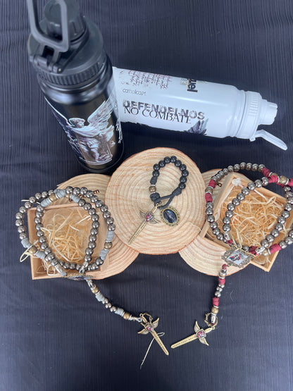 KIT SÃO MIGUEL – Terço  + Garrafa Térmica 800ml + Dezena de Brinde