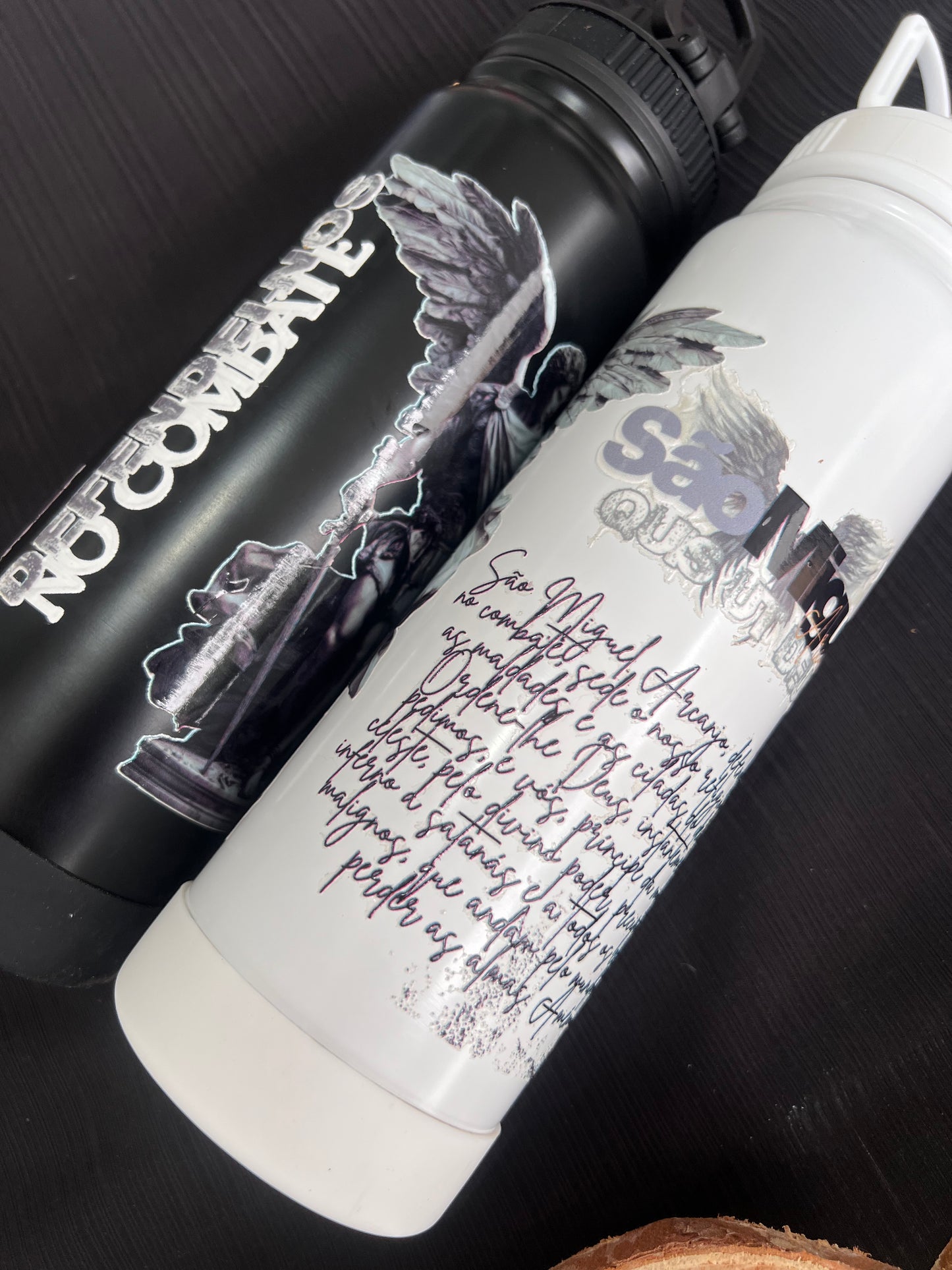 KIT SÃO MIGUEL – Terço  + Garrafa Térmica 800ml + Dezena de Brinde