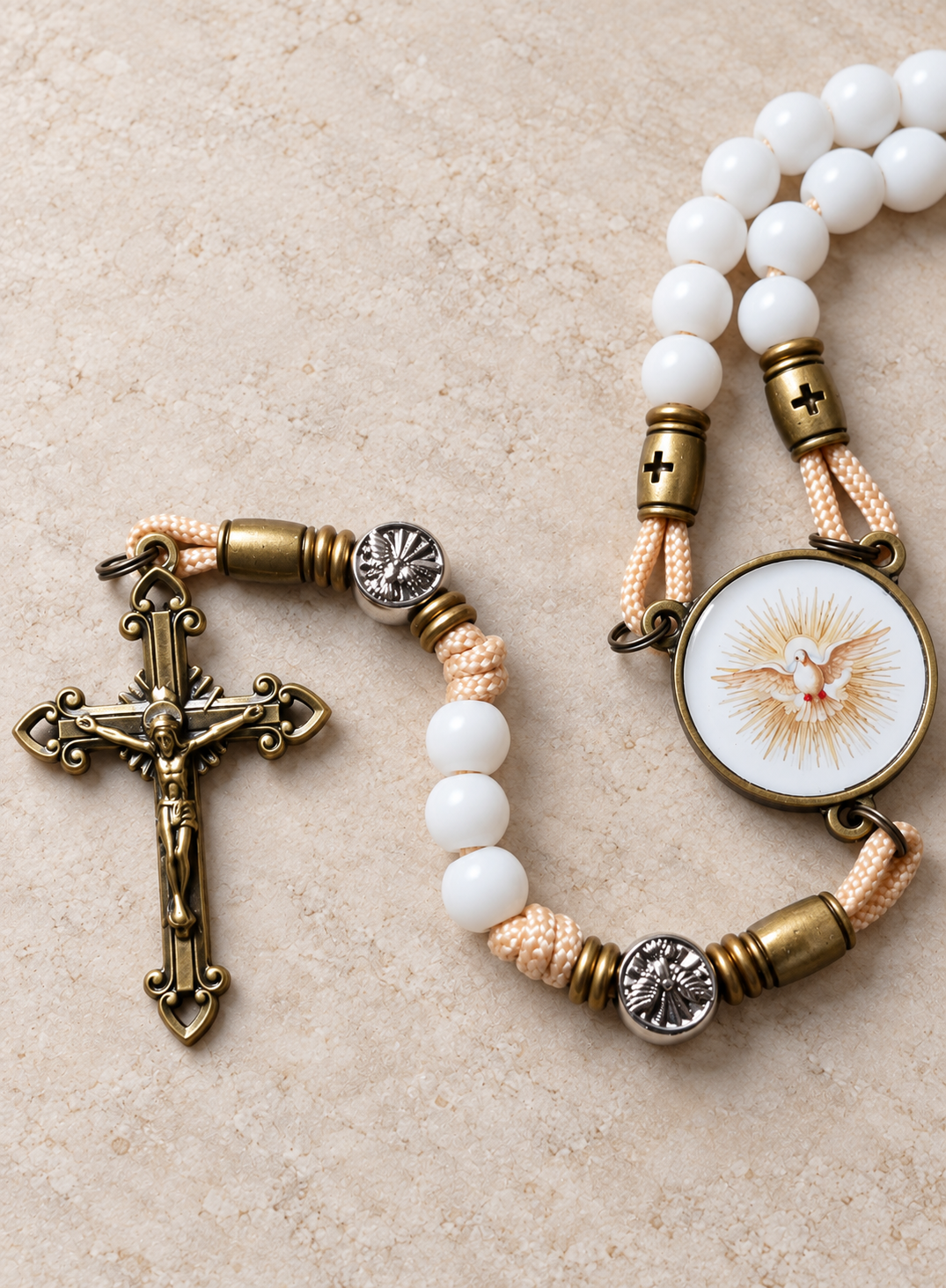 Terço Espirito Santo + Pulseira de Brinde