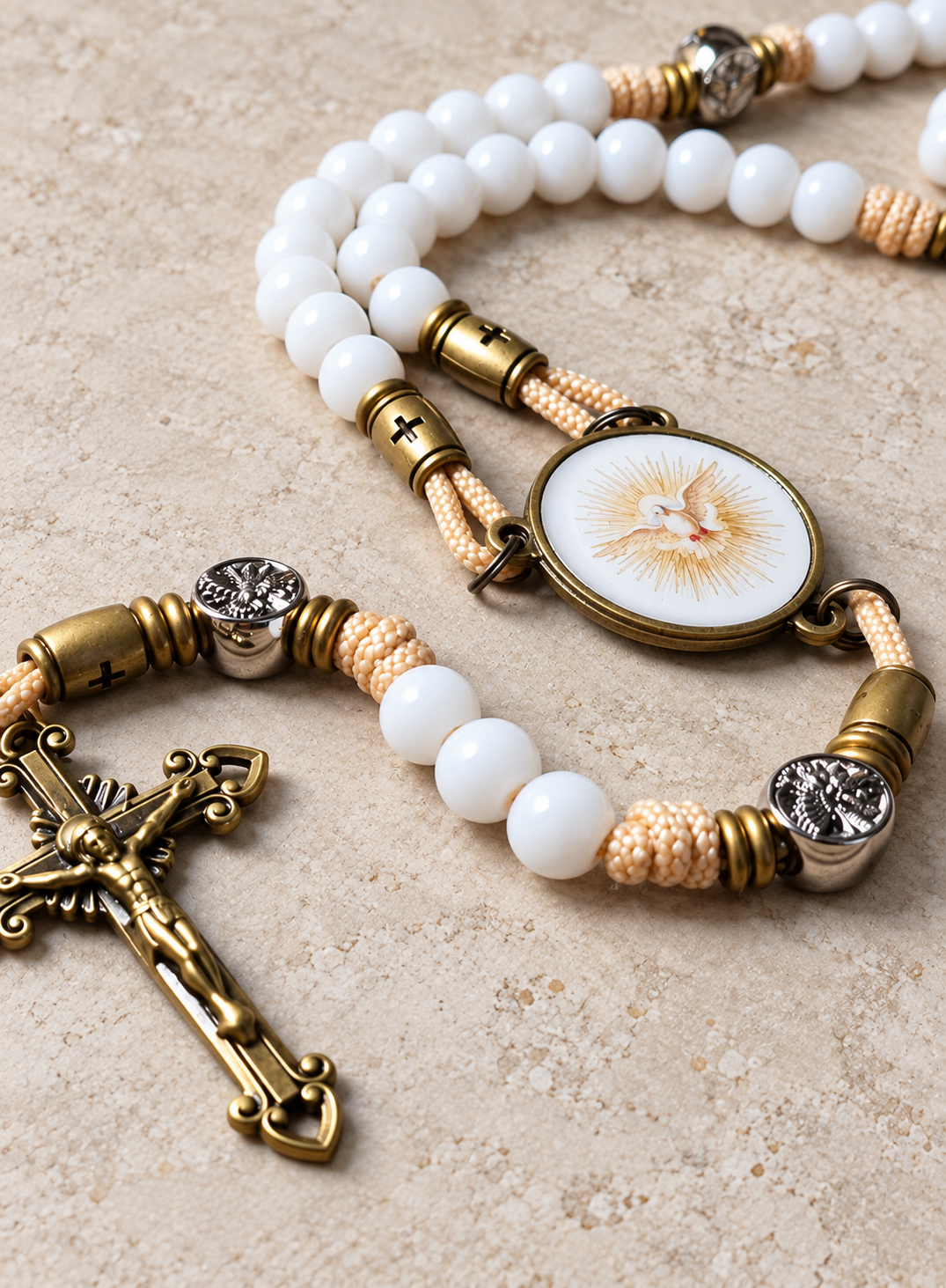 Terço Espirito Santo + Pulseira de Brinde