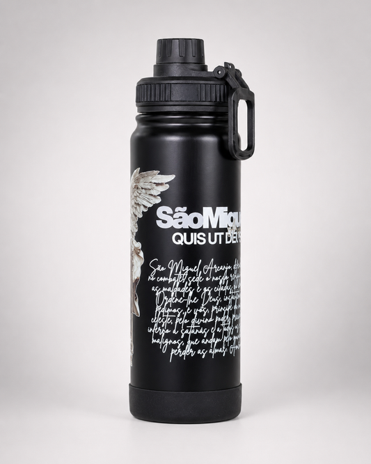Garrafinha Térmica São Miguel 800ml + Dezena | Catholica