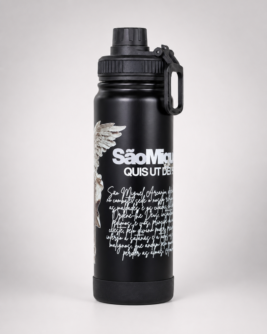 Garrafinha Térmica São Miguel 800ml + Dezena | Catholica
